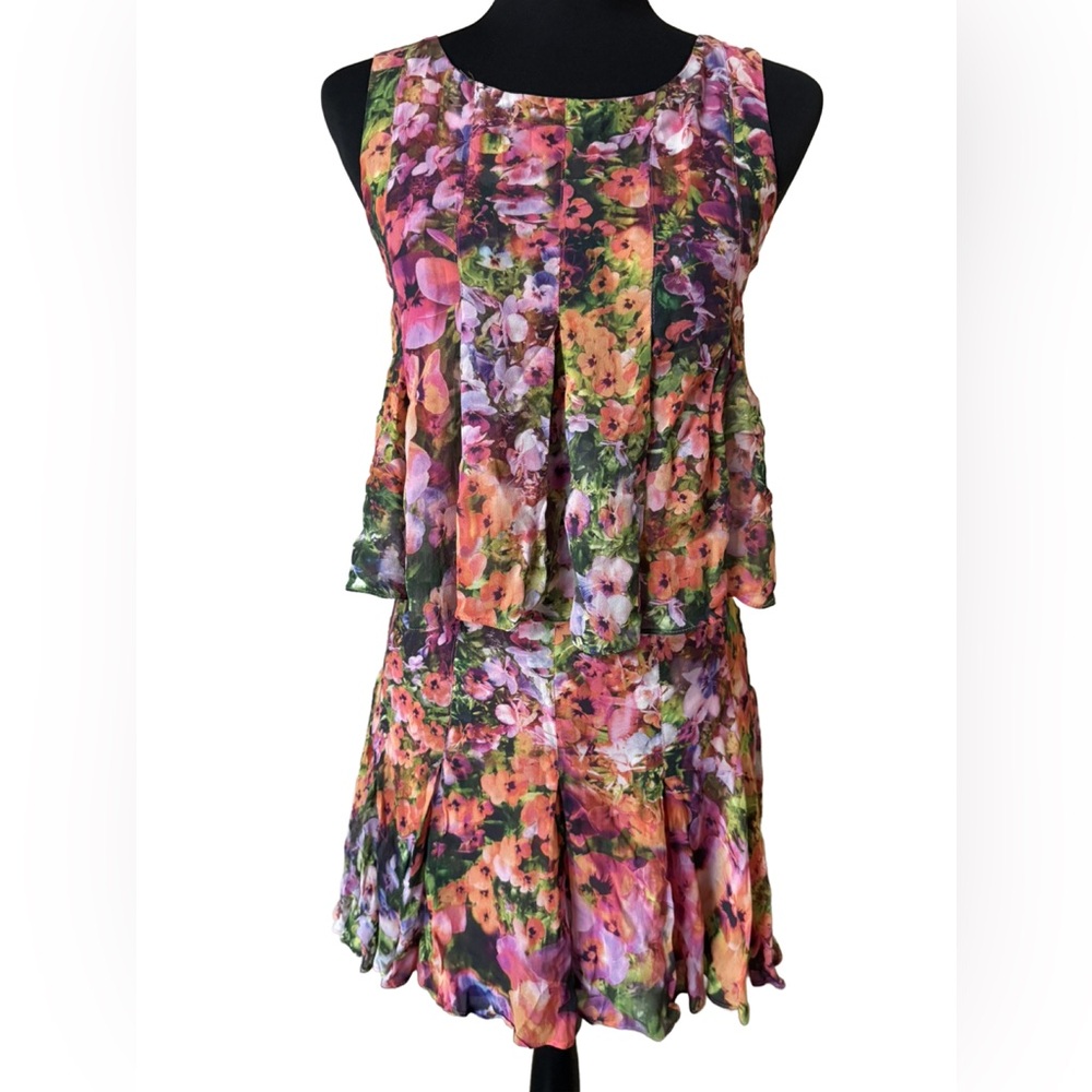 Nicole Miller Multicolor Floral Mini Dress